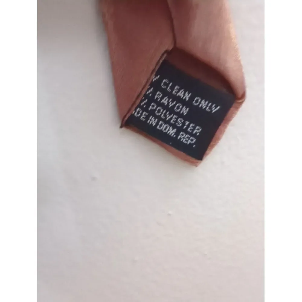 Gino Fabrini Mens Rust Orange Shimmer Solid‎ Necktie Rayon Blend Formal Tie